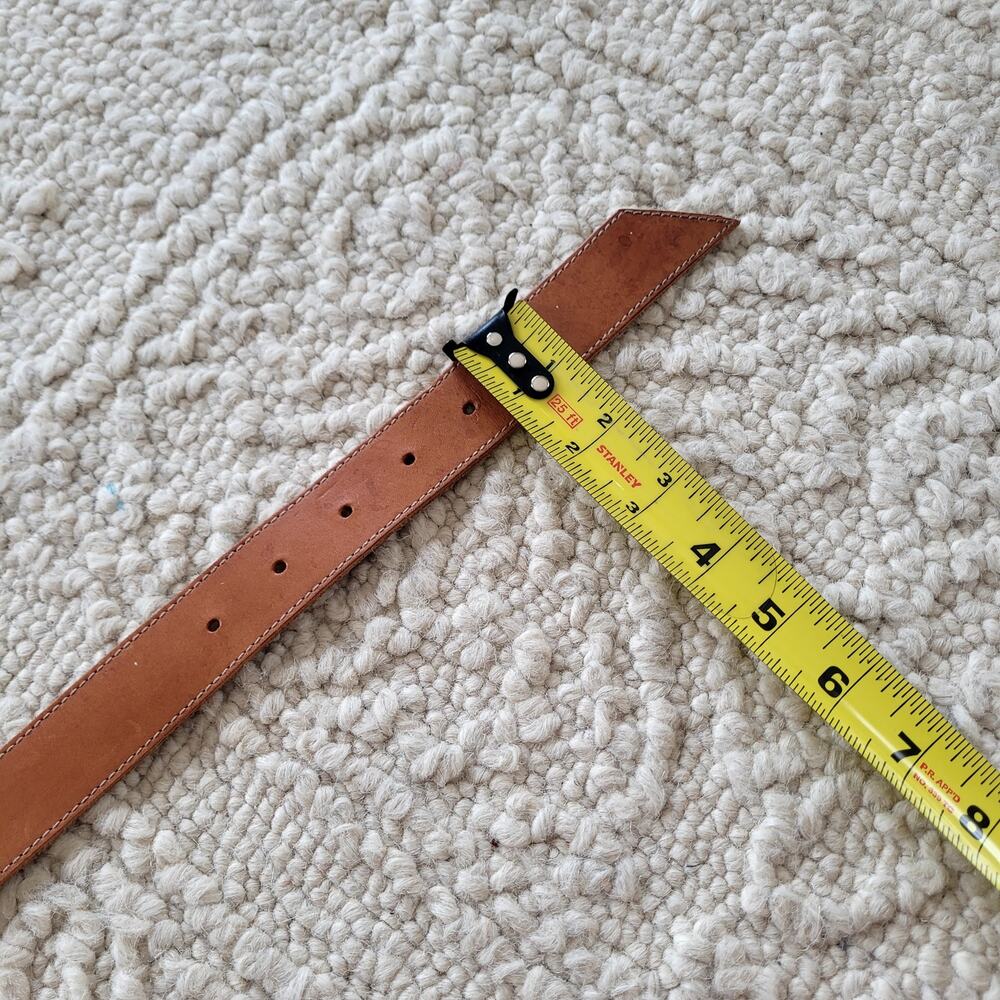 Assymetrical Statement Belt Brown Leather Sz M - Picture 7 of 9